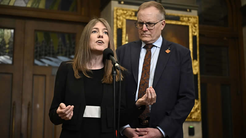 NDP MPs Laurel Collins and Peter Julian